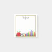 Rood appel met kleur Pencils een opmerking van ler Post-it® Notes (Voorkant)