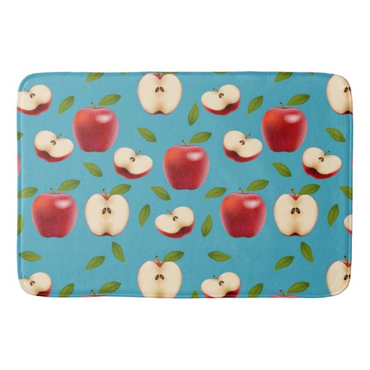Rood Appel Patroon Badmat (Voorkant)
