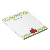 Rood appelblok voor leraar | Gepersonaliseerde naa Notitieblok (Schuin)