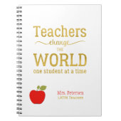 Rood appelgoud citeert stijlvolle universiteitsdoc notitieboek (Voorkant)