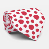 Rood appelpatroon stropdas (Opgerold)