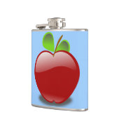 Rood appelvinylomhulsel heupfles (Links)