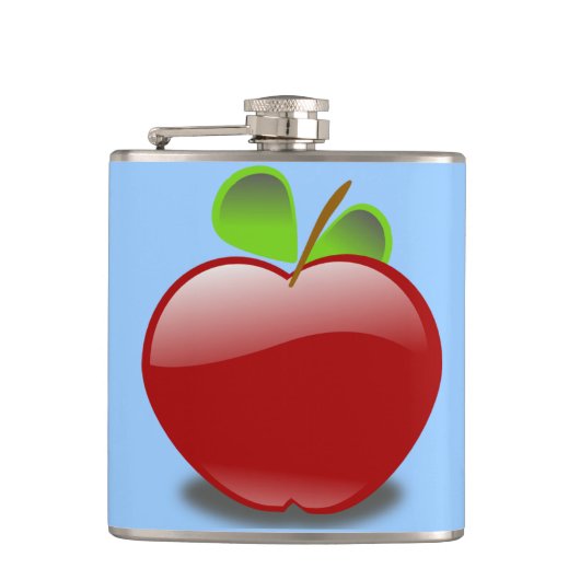 Rood appelvinylomhulsel heupfles (Voorkant)