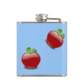 Rood appelvinylomhulsel heupfles (Achterkant)