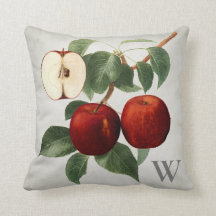 Rood Apple Botanische Waterverf Monogrammen Initia