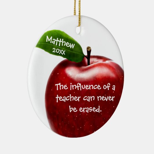 Rood Apple-docent-evaluatieschema Keramisch Ornament (Rechts)