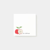 Rood Apple leraar naam 3 x 3 Post-it® Notes (Voorkant)