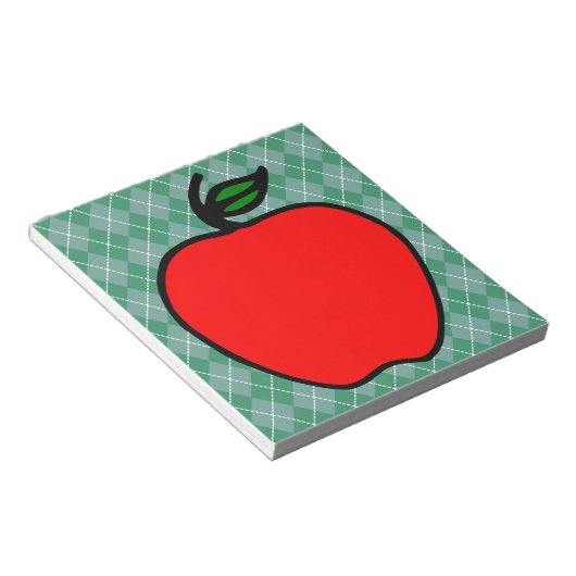 Rood Apple School Notitieblok Gift (Schuin)