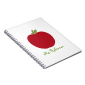 Rood Apple Spiral notebook voor leraren Notitieboek (Rechterzijde)