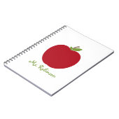 Rood Apple Spiral notebook voor leraren Notitieboek (Linkerzijde)