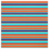 Rood, Aqua en Midnight Blue Lines Stof (Swatch)