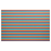 Rood, Aqua en Midnight Blue Lines Stof (Fat Quarter)