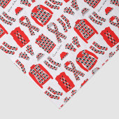 Rood Argyle Patroon Items Weefselpapier Tissuepapier (Detail)