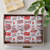 Rood Argyle Patroon Items Weefselpapier Tissuepapier (Geschenk)