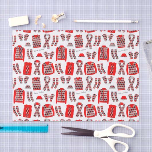 Rood Argyle Patroon Items Weefselpapier Tissuepapier (Craft)