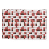 Rood artistiek geruit motief | Geometrisch patroon Kussensloop (Achterkant)