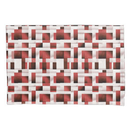 Rood artistiek geruit motief | Geometrisch patroon Kussensloop