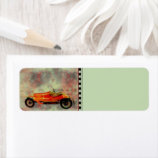  rood autoadreslabel etiket (Insitu)