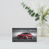 Rood autoresnelheid voor raceauto's visitekaartje (Staand voorkant)