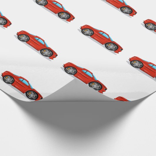 Rood autotuning cadeaupapier (Hoek)