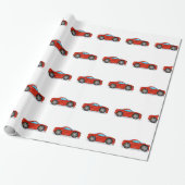 Rood autotuning cadeaupapier (Uitgerold)