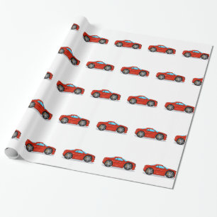 Rood autotuning cadeaupapier