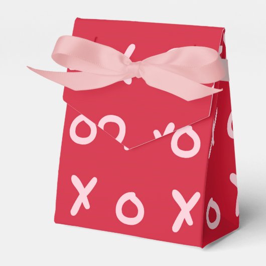 Rood & Baby Roze X O XO XO's Trendy Cadeau Bedankdoosjes (Voorkant Zijde)