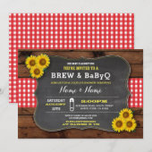 Rood Baby shower BABYQ Kaart (Voorkant / Achterkant)