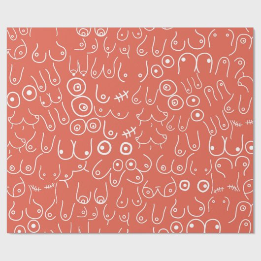 Rood baby shower cadeaupapier (Vlak)