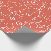 Rood baby shower cadeaupapier (Hoek)