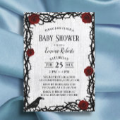 Rood Baby shower Rood roodbruin Rustisch hout Kaart