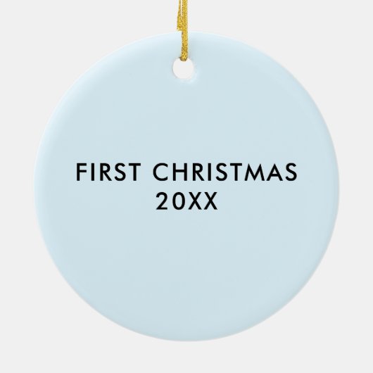 Rood Baby Sneakers Ornament, kerstcadeau Label Keramisch Ornament (Achterkant)