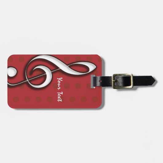 Rood Bagagelabel met troebel reet - 2 zijkanten (Voorkant horizontaal)