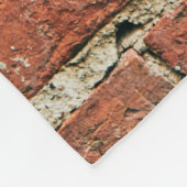 Rood baksteenwandtextuur grijze achtergrond. Abstr Fleece Deken (Hoek)