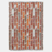 Rood bakstenen muurpatroon deken (Voorkant Verticaal)