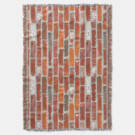 Rood bakstenen muurpatroon deken (Voorkant Verticaal)