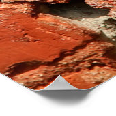 Rood bakstenen wandtextureel verlaten, veroudering poster (Hoek)