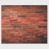 Rood bakstenen wandtextuur grunge backaardbrick, w cadeaupapier (Vlak)