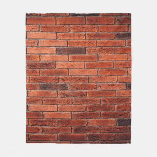 Rood bakstenen wandtextuur grunge backaardbrick, w fleece deken