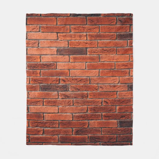 Rood bakstenen wandtextuur grunge backaardbrick, w fleece deken (Voorkant)