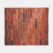 Rood bakstenen wandtextuur grunge backaardbrick, w fleece deken (Voorkant (Horizontaal))