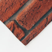 Rood bakstenen wandtextuur grunge backaardbrick, w fleece deken (Hoek)