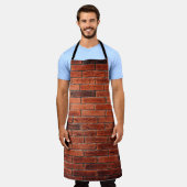 Rood bakstenen wandtextuur grunge backaardbrick, w schort (Gedragen)