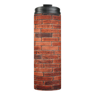Rood bakstenen wandtextuur grunge backaardbrick, w thermosbeker