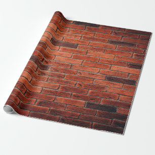 Rood bakstenen wandtextuur grunge backaardsteen, w cadeaupapier
