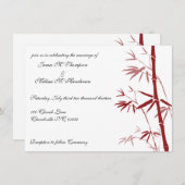 Rood-Bamboe-weddenschappen Kaart (Voorkant / Achterkant)