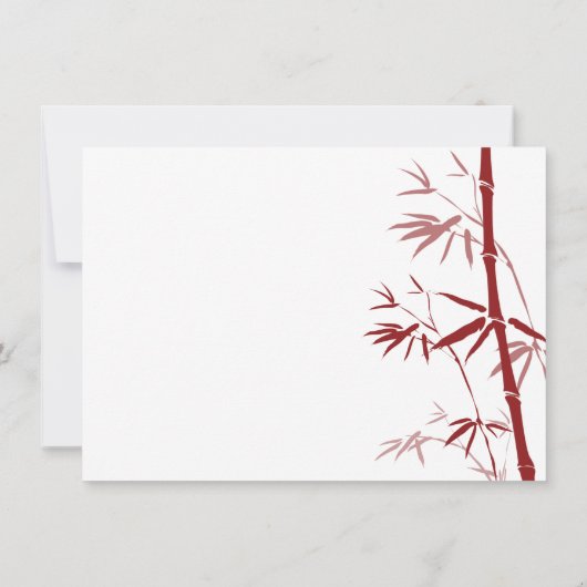 Rood-Bamboe-weddenschappen Kaart (Achterkant)