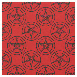 rood baphomet pentagram halloween stof