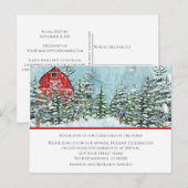 Rood Barn Boerderij kerstfeestdag Briefkaart (Voorkant / Achterkant)