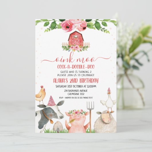 Rood-Barn-boerenveeforel Kaart (Staand voorkant)